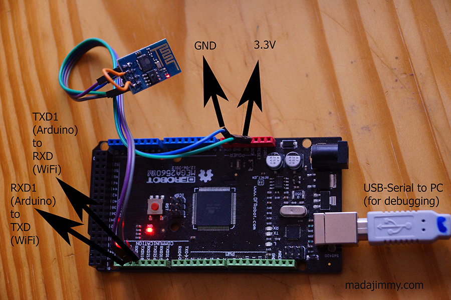 Arduino Mega to ESP8266 connection